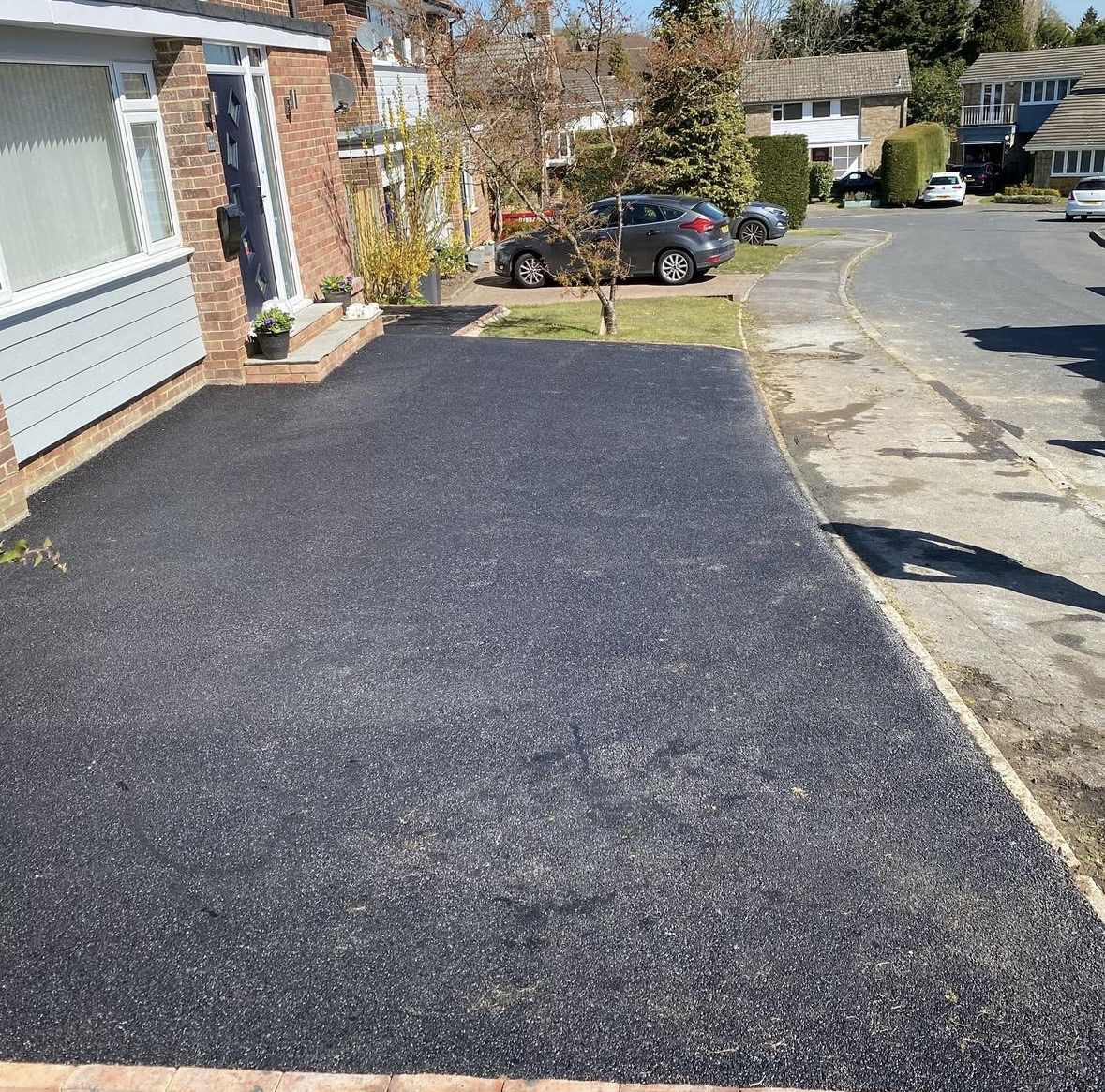 Completed tarmac driveway